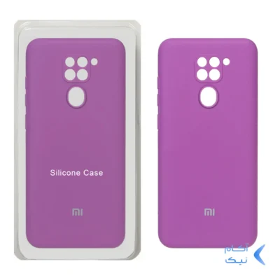 قاب سیلیکونی پاک کنی محافظ لنزدار اورجینال Xiaomi Redmi Note 9 / Redmi 10X 5G / Redmi 10X Pro 5G - ارغوانی (پک اصلی)