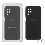 قاب سیلیکونی پاک کنی محافظ لنزدار اورجینال Samsung Galaxy A12 / M12 / F12 - مشکی (پک اصلی)