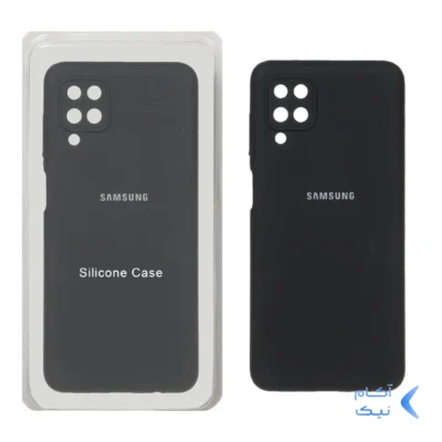 قاب سیلیکونی پاک کنی محافظ لنزدار اورجینال Samsung Galaxy A12 / M12 / F12 - مشکی (پک اصلی)