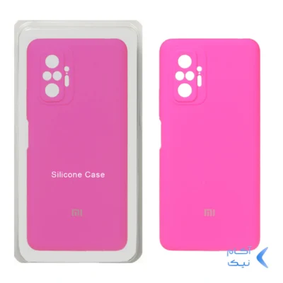 قاب سیلیکونی پاک کنی محافظ لنزدار اورجینال Xiaomi Redmi Note 10 Pro 4G / Redmi Note 10 Pro Max - صورتی فانتزی (پک اصلی)
