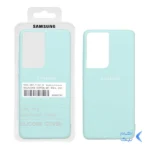 قاب سیلیکونی پاک کنی اورجینال درجه یک Samsung Galaxy S21 Ultra - سبز روشن (پک اصلی)