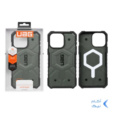 قاب اورجینال ضد ضربه UAG با قابلیت Magsafe-Hidden مدل Apple iPhone 15 Pro Max - سبز (پک دار)