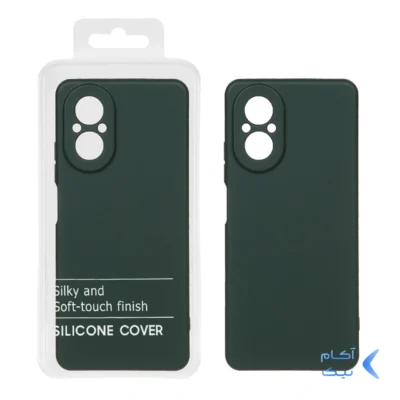 قاب نیو سیلیکون محافظ لنزدار RFF مدل Realme C67 4G - سبز تیره (پک دار)