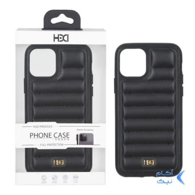 قاب اورجینال HDD چرم پافری طرح دوخت Apple iPhone 11 Pro - مشکی (پک دار)