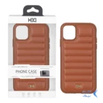 قاب اورجینال HDD چرم پافری طرح دوخت Apple iPhone 11 - کاراملی (پک دار)