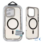 قاب اورجینال VIVA MADRID پشت سخت MagSafe لنز نگین دار Apple iPhone 16 Pro - مشکی (پک دار)