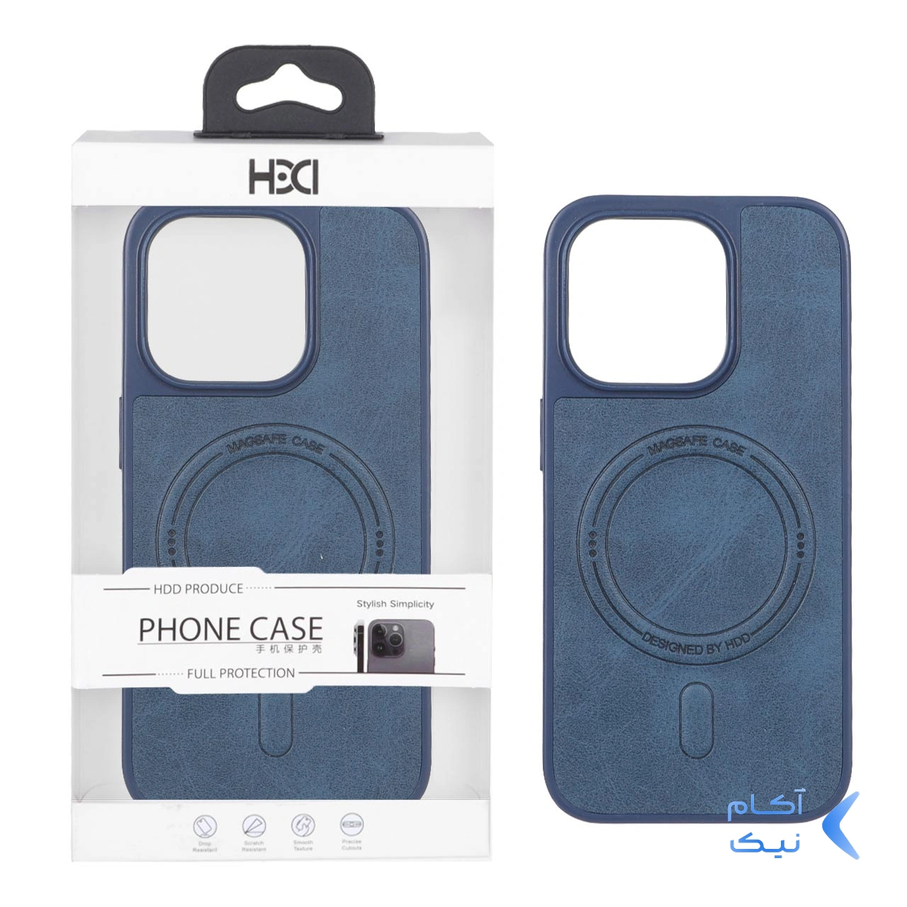 قاب اورجینال HDD چرمی MagSafe مدل Apple iPhone 15 Pro - سرمه ای (پک دار) قاب اورجینال HDD چرمی MagSafe مدل Apple iPhone 15 Pro - سرمه ای (پک دار)