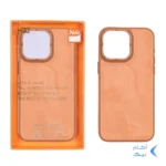 قاب اورجینال HDD محافظ لنز متال Apple iPhone 15 Pro Max - کاراملی (پک دار)