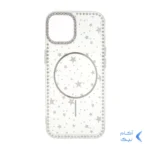 قاب Star شفاف طرح مگ سیف نگین دار Apple iPhone 13 / iPhone 14 - نقره ای