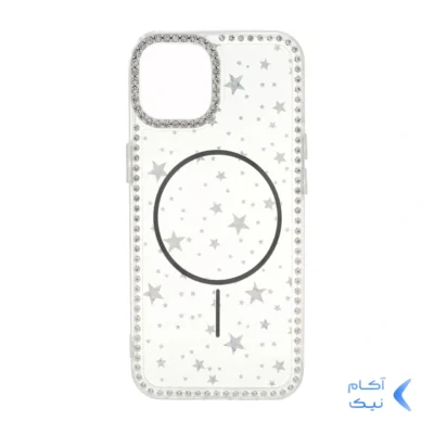 قاب Star شفاف طرح مگ سیف نگین دار Apple iPhone 13 / iPhone 14 - مشکی