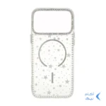 قاب Star شفاف طرح مگ سیف نگین دار Apple iPhone 17 Pro Max - نقره ای