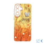 قاب اطلسی Good Luck پاپیون نگینی محافظ لنز رنگی Samsung Galaxy A57 - نارنجی