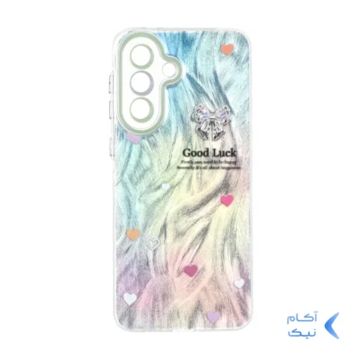 قاب اطلسی Good Luck پاپیون نگینی محافظ لنز رنگی Samsung Galaxy A57 - سبز روشن