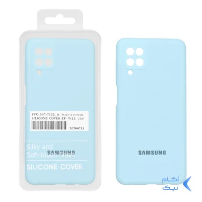 قاب سیلیکونی پاک کنی اورجینال Master Quality مدل Samsung Galaxy A12 / M12 / F12 - آبی آسمانی (پک دار)