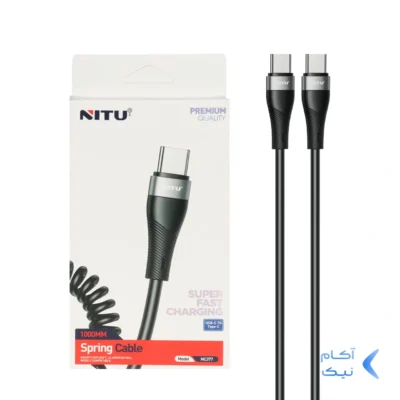 کابل شارژ فست Nitu Type-C To Type-C مدل NC377 - مشکی (گارانتی 18 ماه تعویض نیکان همراه)