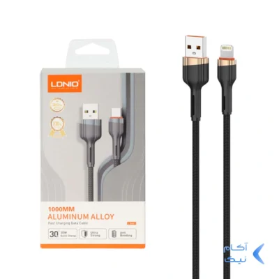 کابل شارژ فست آیفون LDNIO مدل LS641 - خاکستری