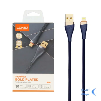 کابل شارژ فست آیفون LDNIO مدل LS691 - سرمه ای (اصلی)