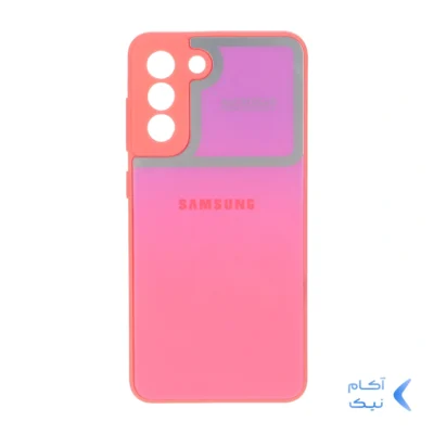 قاب Auto Focus پشت گلس دور لنز آینه ایSamsung Galaxy S21 FE - سرخابی