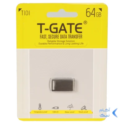 فلش مموری T-GATE USB2.0 مدل T101 ظرفیت 64GB - نقره ای (گارانتی آسان سرویس)