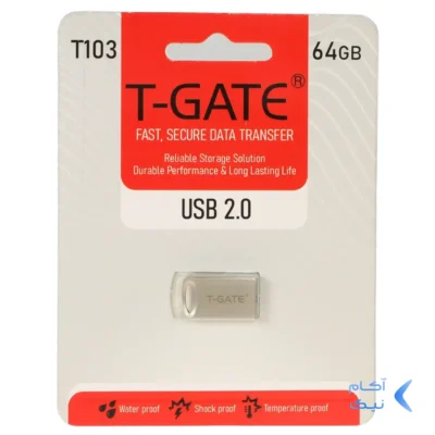 فلش مموری T-GATE USB2.0 مدل T103 ظرفیت 64GB - نقره ای (گارانتی آسان سرویس)