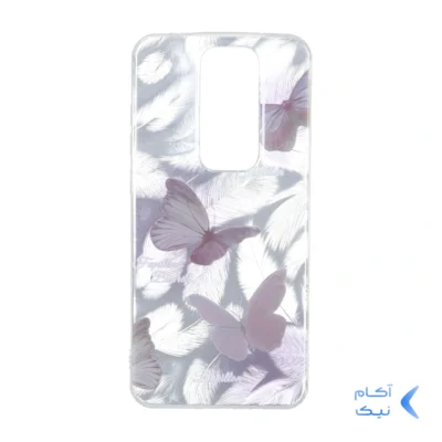 قاب اطلسی دور ژله ای طرح پر Xiaomi Redmi Note 8 Pro - کد 351