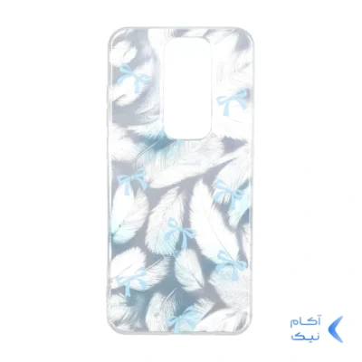 قاب اطلسی دور ژله ای طرح پر Xiaomi Redmi Note 8 Pro - کد 352