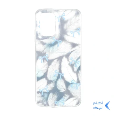 قاب اطلسی دور ژله ای طرح پر Xiaomi Redmi Note 10 4G / Redmi Note 10S / Poco M5S - کد 355