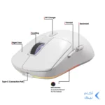 ماوس بی سیم گیمینگ TSCO مدل GM 2033 - سفید (گارانتی 18 ماهه تسکو)