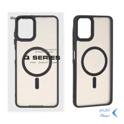 قاب اورجینال Magic Mask مات Magsafe بلک لنز Samsung Galaxy A06 - مشکی (پک دار)