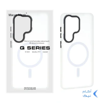 قاب اورجینال Magic Mask مات Magsafe بلک لنز Samsung Galaxy S26 Ultra - سفید (پک دار)