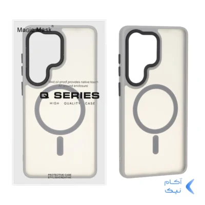 قاب اورجینال Magic Mask مات Magsafe بلک لنز Samsung Galaxy S26 Ultra - خاکستری (پک دار)