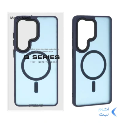 قاب اورجینال Magic Mask مات Magsafe بلک لنز Samsung Galaxy S26 Ultra - سرمه ای (پک دار)