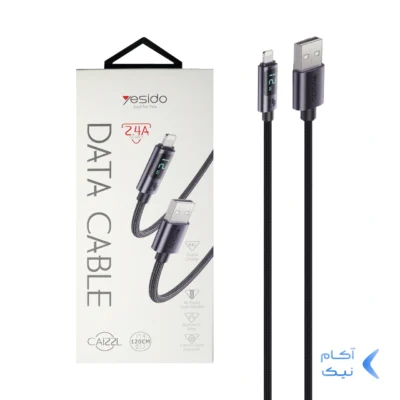 کابل شارژ فست 1.2 متری آیفون Yesido مدل CAI22L - مشکی (گارانتی 18 ماهه تعویض نیکان همراه)
