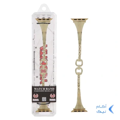 بند اپل واچ اورجینال Yoshita فلزی Grand سایز 38/40/41 میلیمتری - طلایی (پک دار)