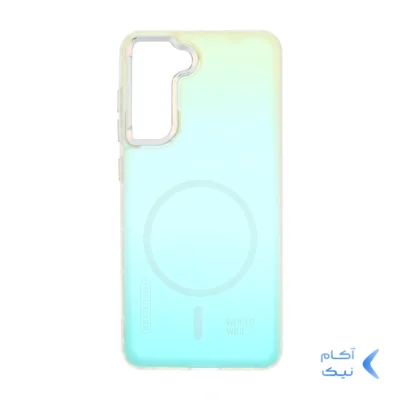 قاب هولوگرامی Trend Seaies طرح مگ سیف دو رنگ لنز کروم Samsung Galaxy S21 FE - زرد سبز - MPS