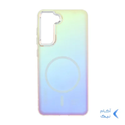 قاب هولوگرامی Trend Seaies طرح مگ سیف دو رنگ لنز کروم Samsung Galaxy S21 FE - زرد صورتی - MPS
