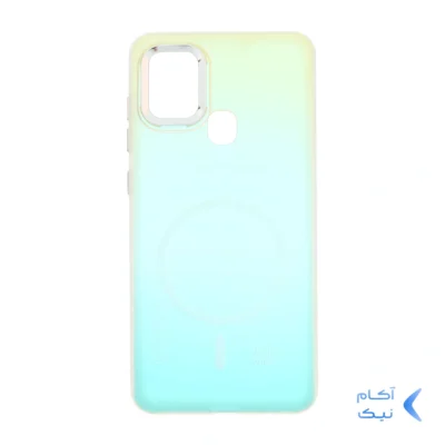 قاب هولوگرامی Trend Seaies طرح مگ سیف دو رنگ لنز کروم Samsung Galaxy A21s - زرد سبز - MPS