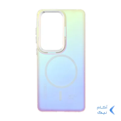 قاب هولوگرامی Trend Seaies طرح مگ سیف دو رنگ لنز کروم Samsung Galaxy S26 Ultra - زرد صورتی - MPS