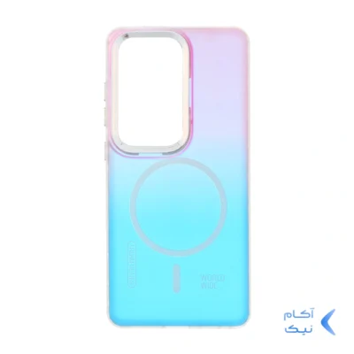 قاب هولوگرامی Trend Seaies طرح مگ سیف دو رنگ لنز کروم Samsung Galaxy S26 Ultra - صورتی آبی - MPS