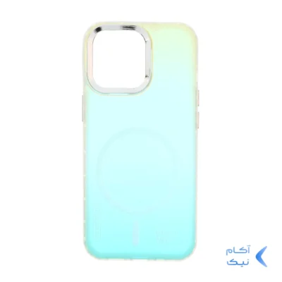 قاب هولوگرامی Trend Seaies طرح مگ سیف دو رنگ لنز کروم Apple iPhone 13 Pro - زرد سبز - MPS