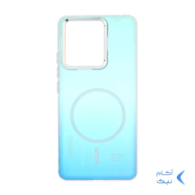 قاب هولوگرامی Trend Seaies طرح مگ سیف دو رنگ لنز کروم Xiaomi Redmi Note 13 4G - سبز آبی - MPS