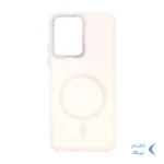 قاب ماربل طرح مگ سیف اکلیلی لنز نگین دار Xiaomi Redmi Note 12 4G - صورتی - MPS