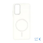 قاب ماربل طرح مگ سیف اکلیلی لنز نگین دار Xiaomi Redmi Note 12S / Xiaomi Redmi Note 11 4G / Redmi Note 11S - سفید - MPS