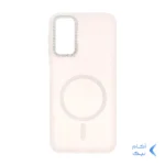 قاب ماربل طرح مگ سیف اکلیلی لنز نگین دار Samsung Galaxy A14 - صورتی - MPS