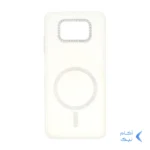 قاب ماربل طرح مگ سیف اکلیلی لنز نگین دار Xiaomi Poco X3 / Poco X3 Pro / Poco X3 NFC - سفید - MPS