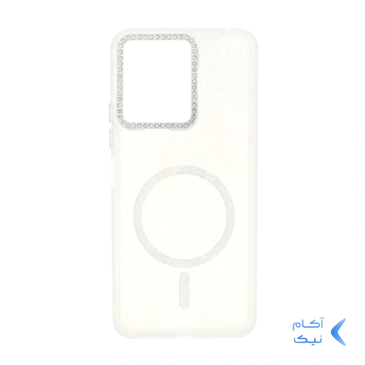 قاب ماربل طرح مگ سیف اکلیلی لنز نگین دار Xiaomi Redmi 13C / Poco C65 - سفید - MPS قاب ماربل طرح مگ سیف اکلیلی لنز نگین دار Xiaomi Redmi 13C / Poco C65 - سفید - MPS