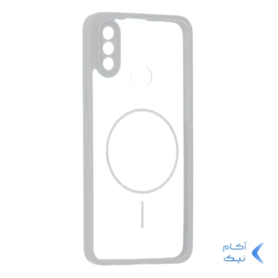 قاب پشت سخت شفاف محافظ لنزدار طرح مگ سیف دور رنگی Samsung Galaxy A10s - طوسی