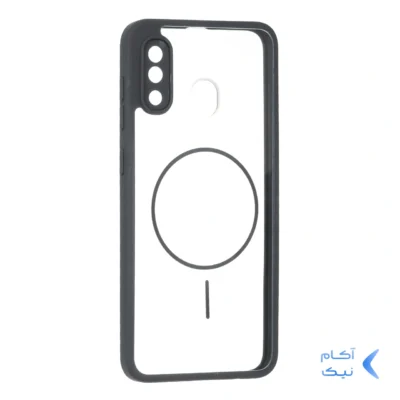 قاب پشت سخت شفاف محافظ لنزدار طرح مگ سیف دور رنگی Samsung Galaxy A30 / A20 - مشکی