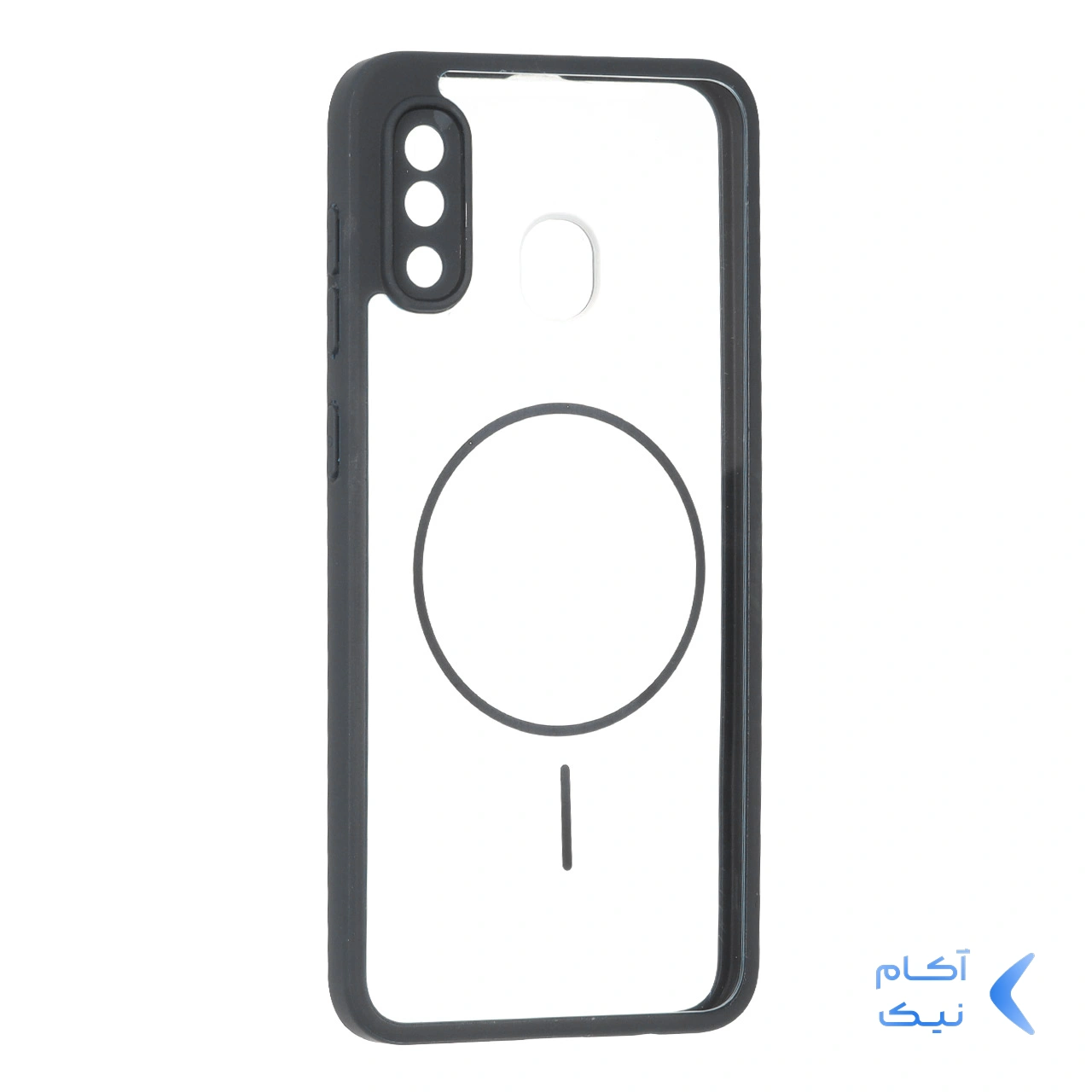 قاب پشت سخت شفاف محافظ لنزدار طرح مگ سیف دور رنگی Samsung Galaxy A30 / A20 - مشکی قاب پشت سخت شفاف محافظ لنزدار طرح مگ سیف دور رنگی Samsung Galaxy A30 / A20 - مشکی