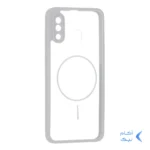قاب پشت سخت شفاف محافظ لنزدار طرح مگ سیف دور رنگی Samsung Galaxy A30 / A20 - طوسی
